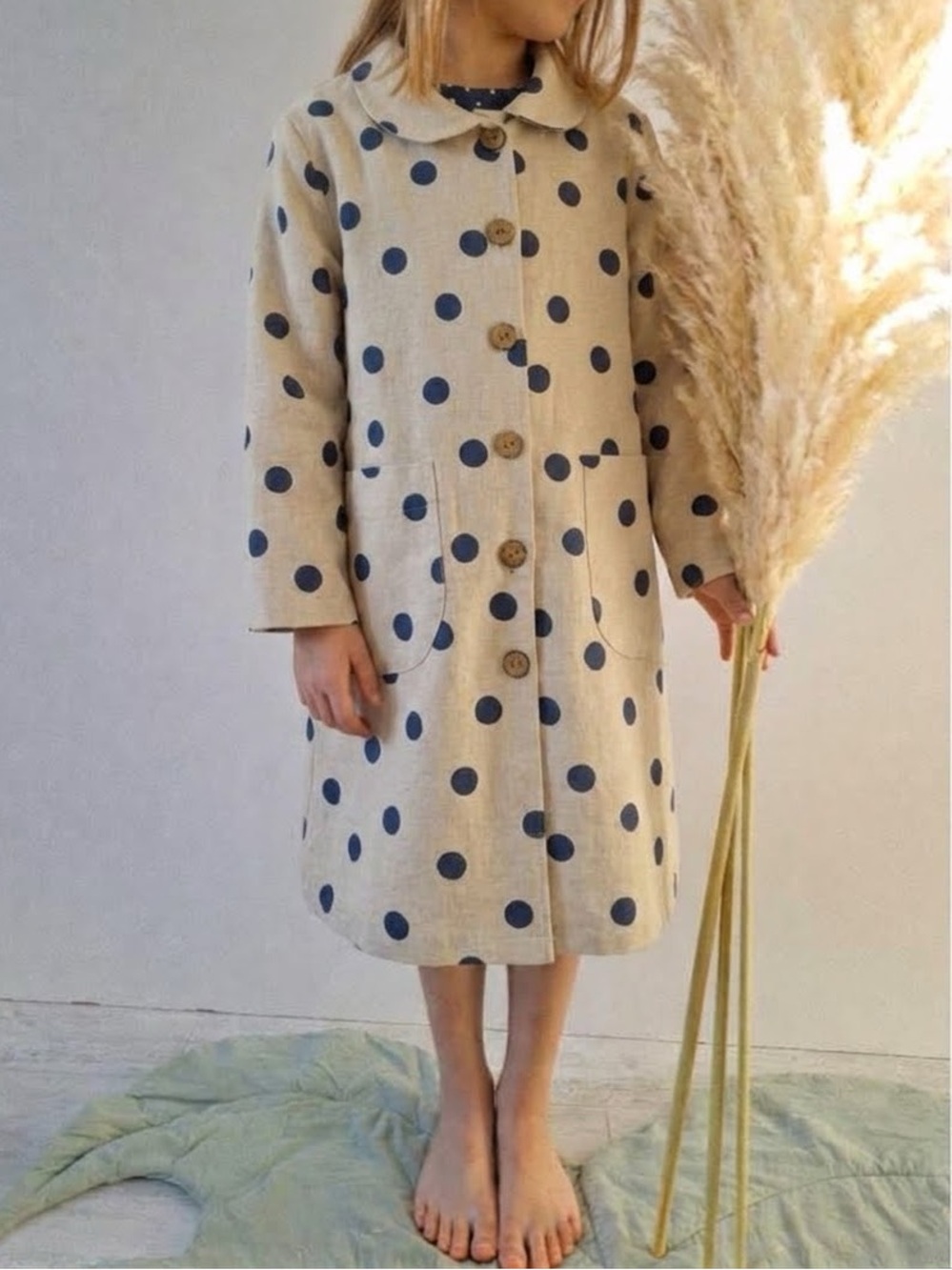 Girls Kids Linen Dress (Ages 5-7) | Minimalist & Breathable Summer Dress